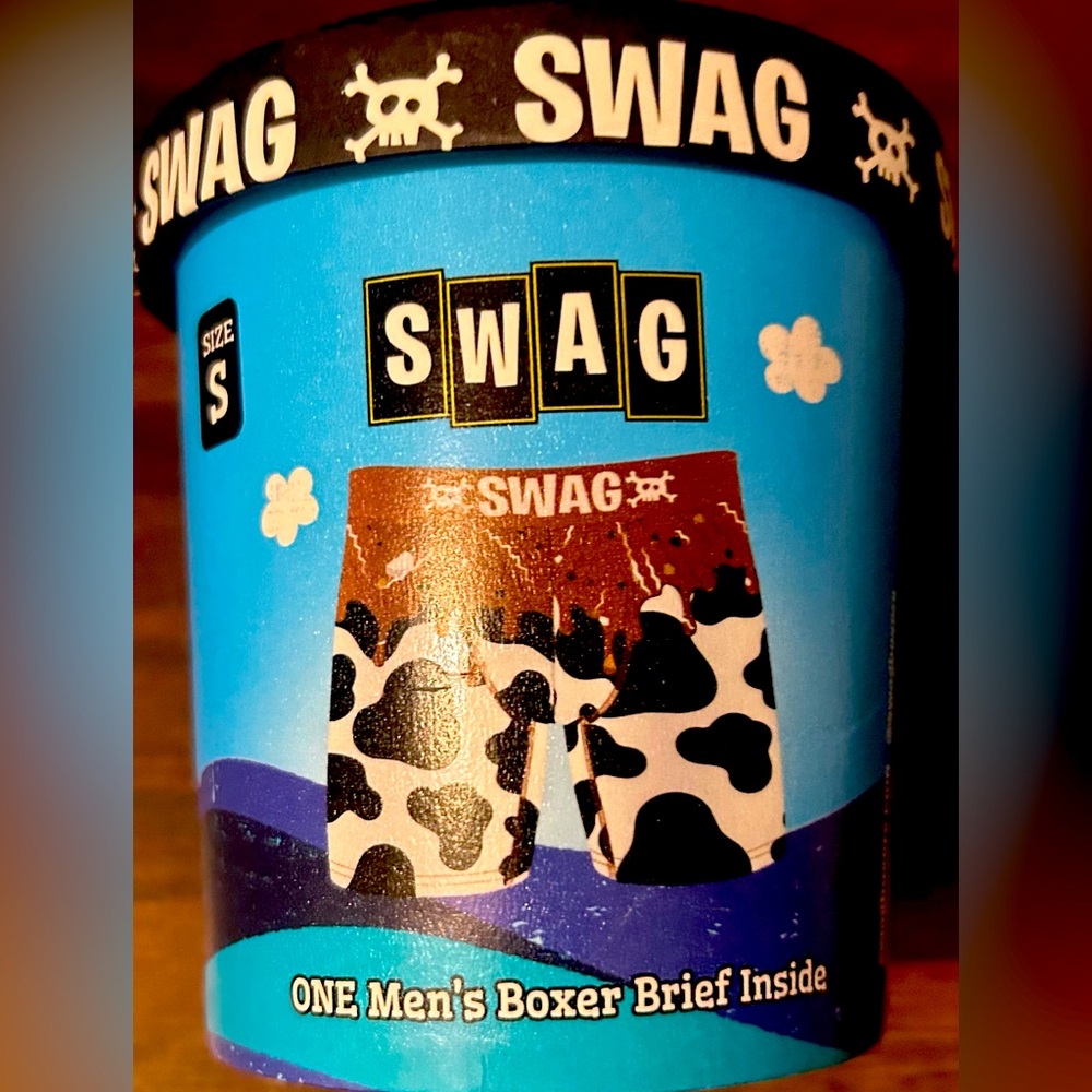 SWAG Mens Boxer Briefs Rockie Road Ice Cream Size S NIB